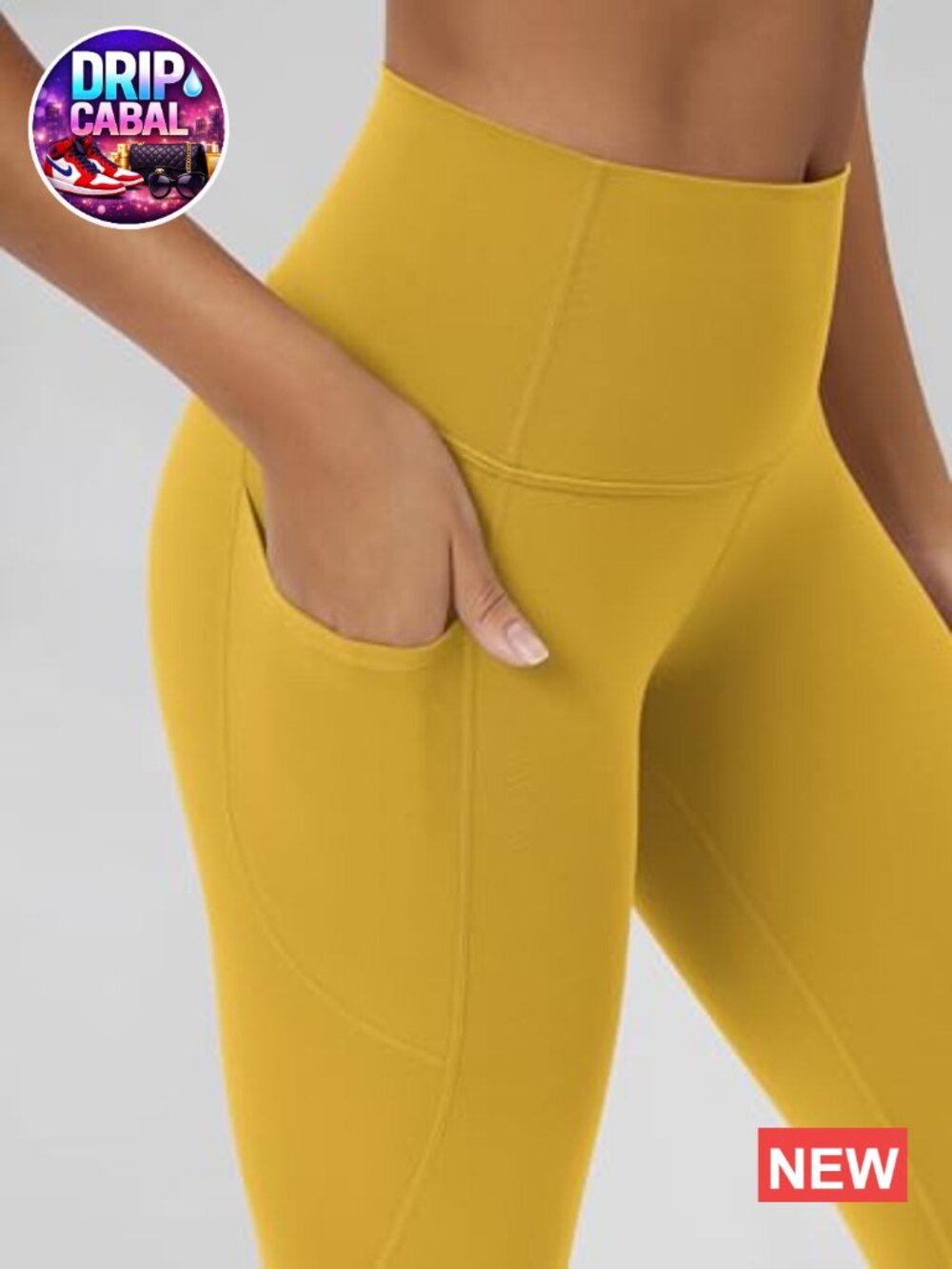 Buttery Soft High Waist Yoga Leggings with Pockets 25" Inseam - Picture 5 of 7